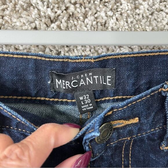 J. Crew Jeans Men’s 32x30 Mercantile Dark Wash Denim Straight Leg - Picture 3 of 7